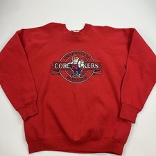 Vintage University of Nebraska Corn Huskers Pullover Sweatshirt SIze XL Made USA