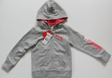 NWT PUMA Girls Grey Full Zip Hoodie Jacket Size 5