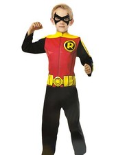 Rubies Boys DC Comics Robin Boy Wonder Costume Jumpsuit Cape Mask