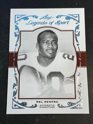 2011 Leaf Legends Silver BLANK BACK PROOF MISSING AUTO & #/10 Mel Renfro