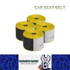 4x 3.6M Black/Yellow Strengthen Car Seat Belt Webbing Fabric Car Safety Seatbelt