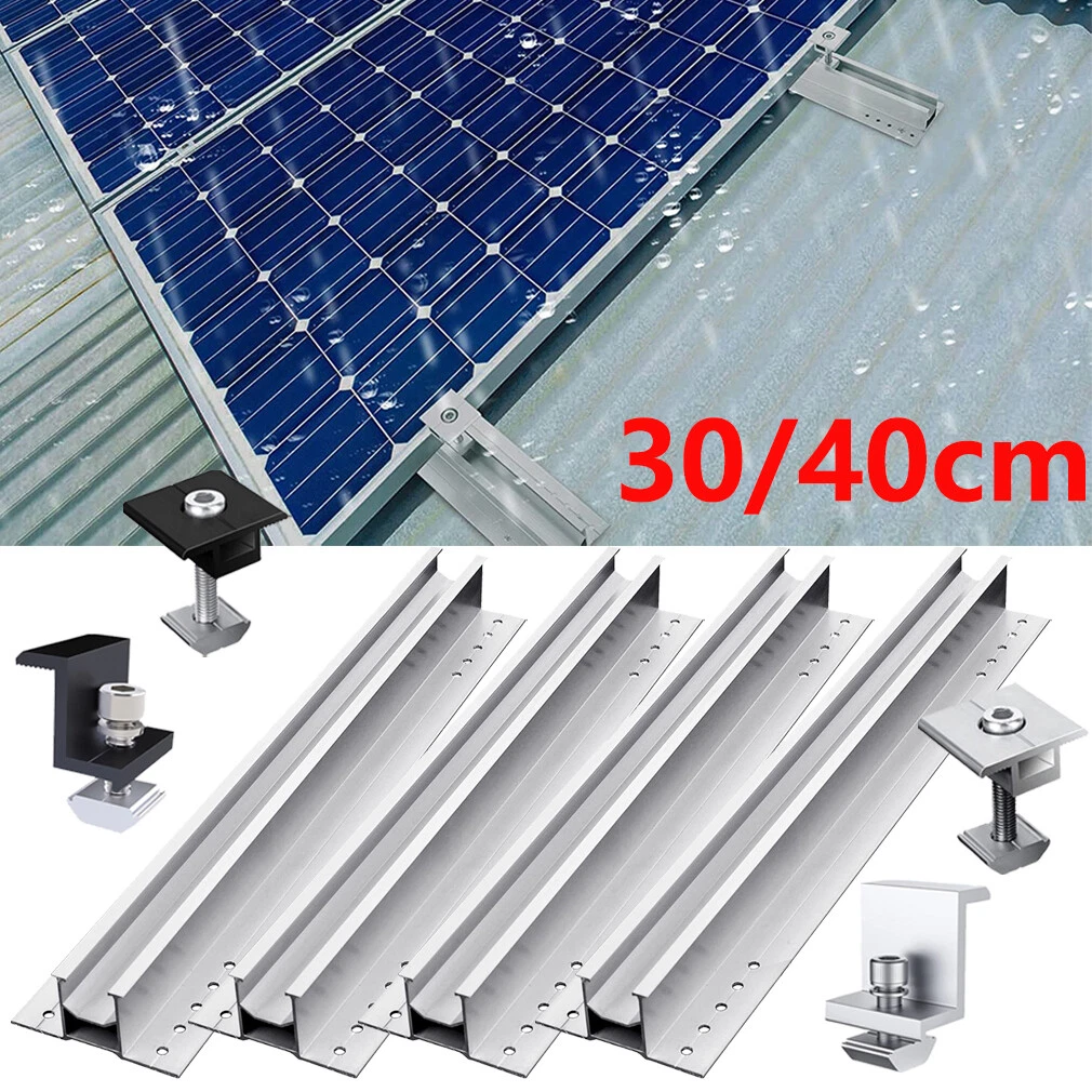 Solarmodul-Schienenverbinder Aus Aluminium (8 Stück) – Verstellbar 0–1 Cm, Für PV-Schienen, Rostfrei