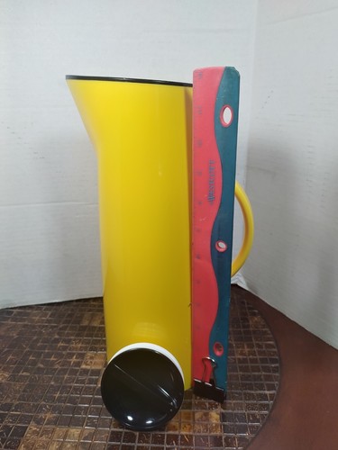 Mikasa Carafe Takefuji Japan Vacuum Insulated Thermos Pitcher Yellow Vtg 80's - Picture 9 of 9