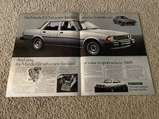 Vintage 1979 MAZDA RX-7 Sports Car & 626 Sedan Print Ad 1970s