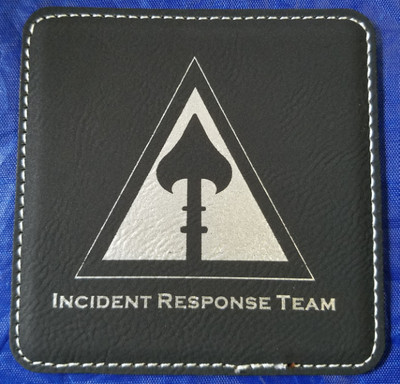 CIA Clandestine Service Incident Response Team Leather Coasters  Set of 4 