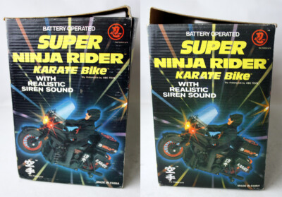 RARE VINTAGE 1988 SUPER NINJA RIDER KARATE BIKE MOTORCYCLE ABC