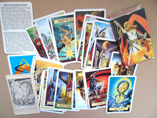 Hans Rudi Wäscher Tarotkarten Arcus Arcanum 22 Karten mit Beschreibung komplett