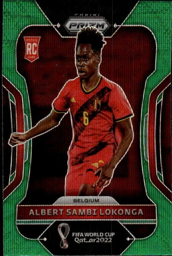 2022 Panini Prizm FIFA World Cup Qatar Albert Sambi Lokonga #13 Green Wave 12F