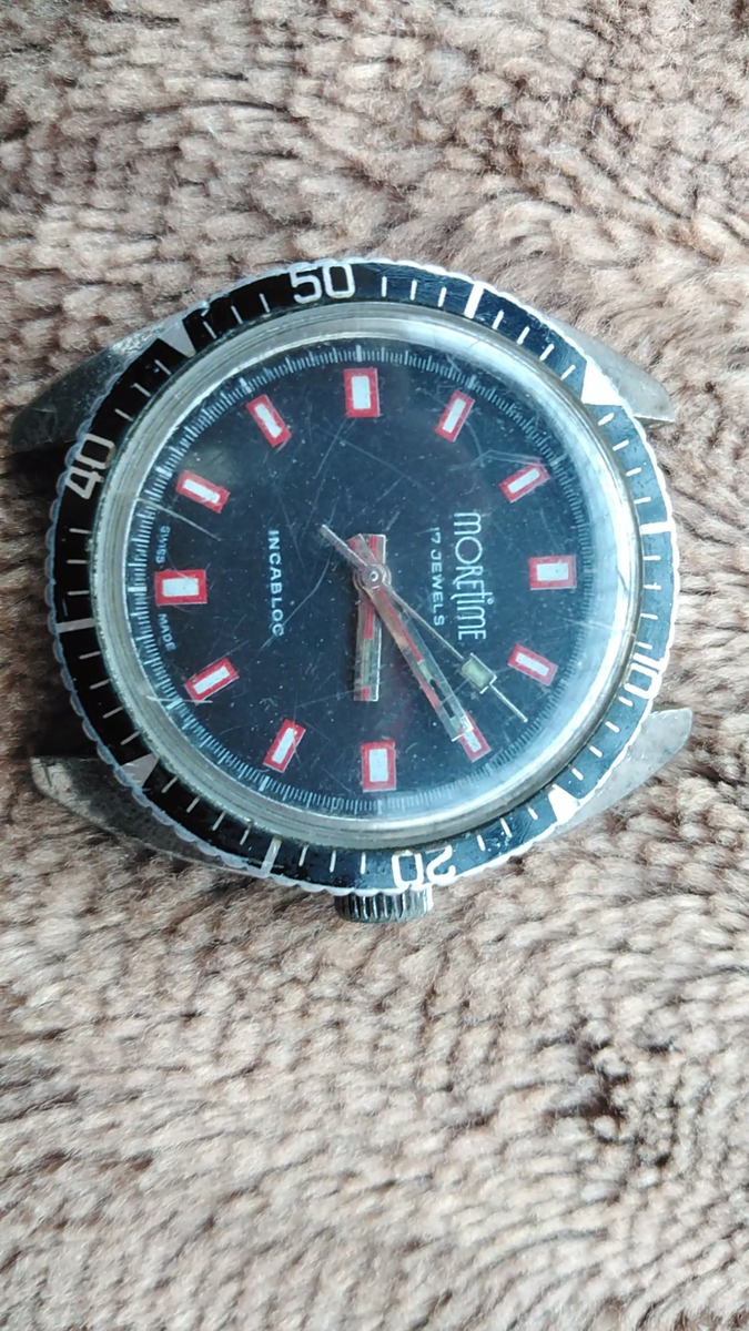 Vintage Watch for men's Moretime 17Jewels Incabloc SWISS MADE 8394