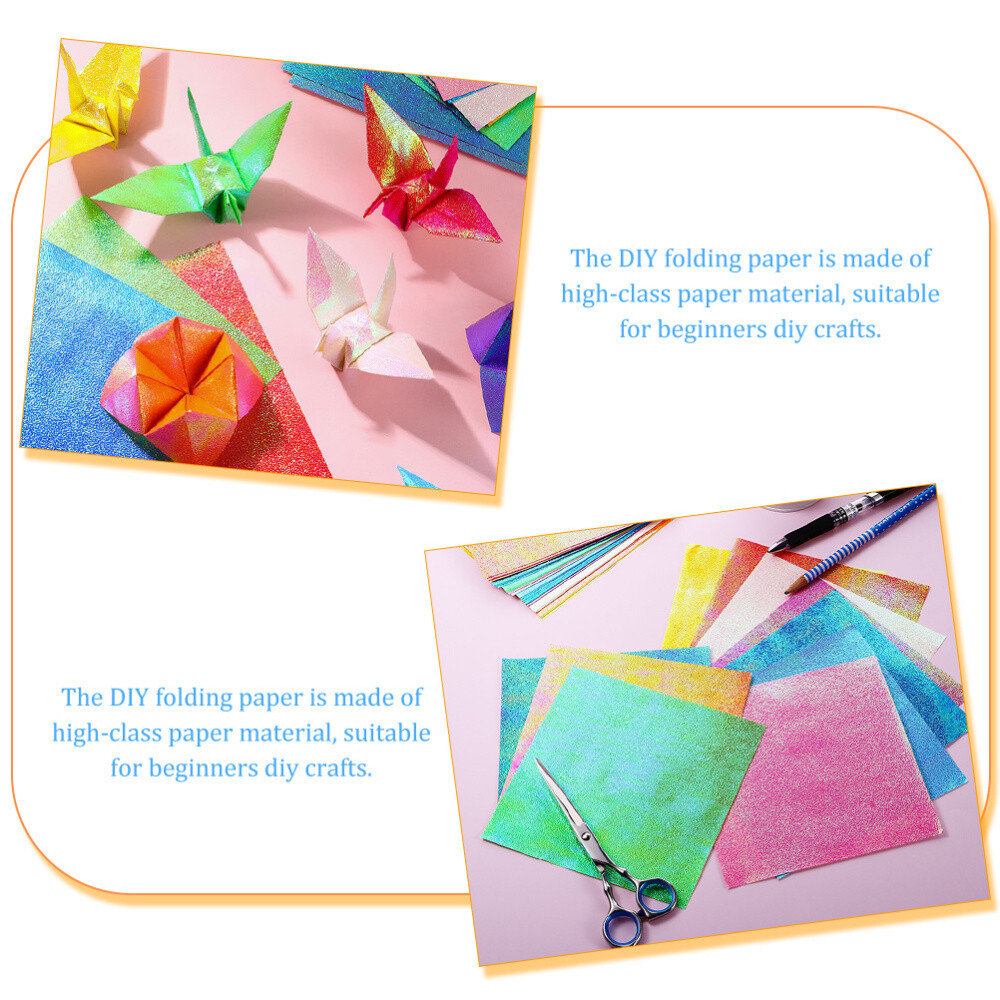 200Pcs Decorative Folding Papers DIY Craft Papers Origami Papers Square