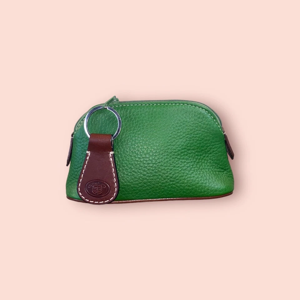 DOONEY & BOURKE Vintage AWL Small Cosmetic Makeup Bag & Matching Fob Rare