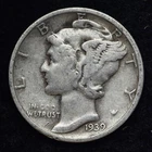 1939-S Mercury Silver Dime GOOD / VG FREE SHIPPING