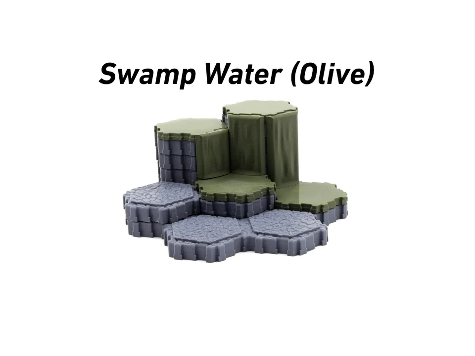 Telha d'água cachoeiras compatível com Heroscape Hex Terrain mesa hero scape - Imagem 3 de 4