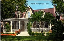 Birthplace of Sidney Lanier, Georgia's Poet, Macon, Georgia - Postcard