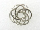 Vintage Costume Jewelry, Silver Tone Eternity Circles Brooch PIN68