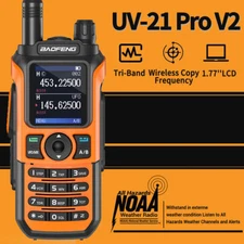 BaoFeng UV-21 Pro V2 Walkie Talkie Long Range Rechargeable Ham Two Way Radios