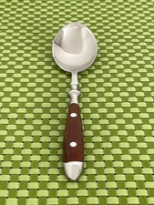 Chefs BISTRO WOODGRAIN BROWN Stainless 18/8 NEW Flatware SMART CHOICE E82N