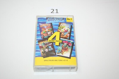 ZX Spectrum Game Tape - 4 Spiele Pack Nr. 1: Atlantis Spooky Castle Crack Up Cross