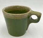 Hull Pottery USA Avocado Green Drip Glaze O Handle Mug Vintage EUC