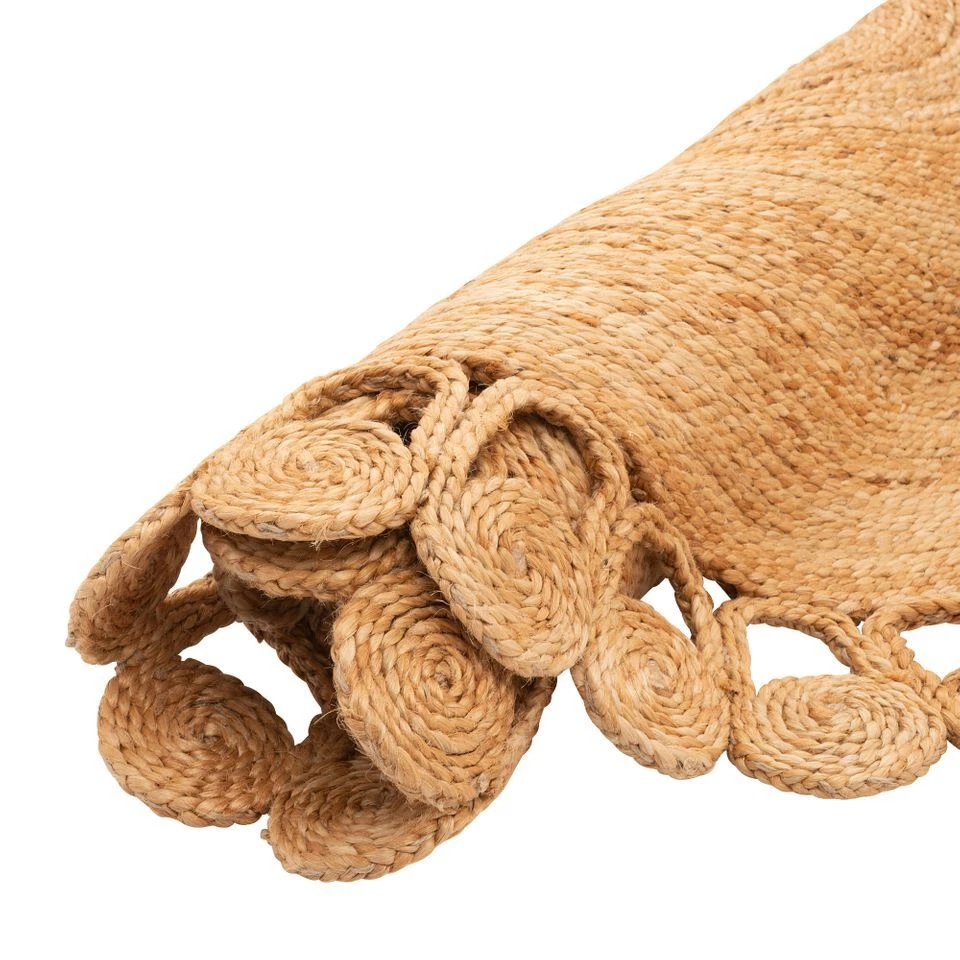 Naturfaser Handgefertigt Jute Salsa Natur Boho Beige Rund - Bild 4 von 4