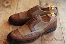 Prada Brown Leather Derby Brogue Lace Up Shoes UK 8 US 9 EU 42
