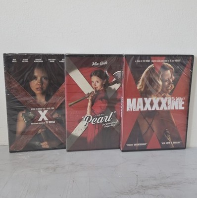 The X Trilogy DVD X Pearl Maxxxine Ti West Mia Goth Brand New Sealed A24 Horror
