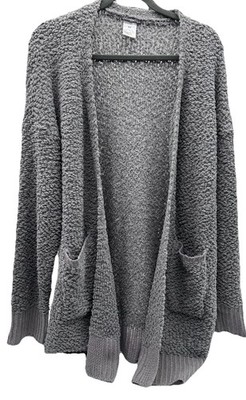 Wild About Me Grey Cardigan 2 Front Pockets Women s XXL/XXXL Super Soft Cozy
