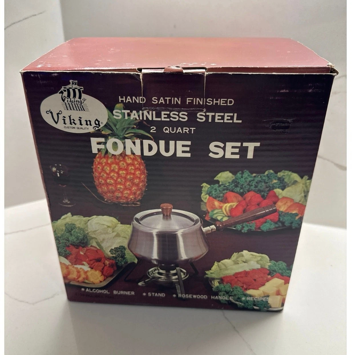 Vintage 1970’s Viking Stainless Steel 2 Qt Fondue Party Set Brand New Original
Opens in a new window