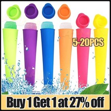 6PCS Silicone Push Up Frozen Stick Ice Cream Pop Yogurt Jelly Lolly Maker Mould