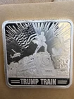 2024 TRUMP TRAIN 1 OUNCE .999 FINE SILVER SQUARE BAR TRUMP 45 & 47 Proof Finish