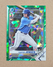 2021 Bowman Draft Sapphire Carter Jensen Green Refractor 06/50 Card #BDC-106