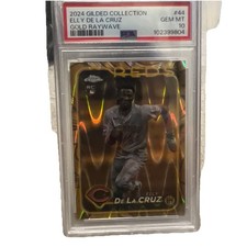 2024 Topps Gilded Coll Elly De La Cruz #44 Gold RayWave Refractor/25 (RC) PSA 10