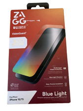 Zagg VisionGuard Blue Light Filtration Screen Protector for iPhone 16 iPhone 15
