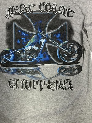 West Coast Choppers Long Sleeve T Shirt Gray Jesse Who Choppers XL