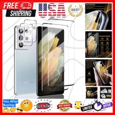 Tempered Glass For Galaxy S21 Ultra 5G Screen Protector 2 Pcs 6.9 Inch Tra...