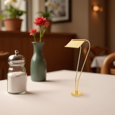 Metal Menu Display Holder Stainless Steel Restaurant Sign Document Stand Card