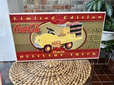Vintage 1996 Coca-Cola Limited Edition Pedal Delivery Truck in original box