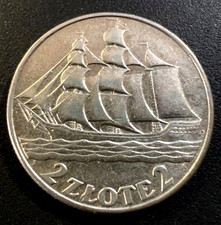 POLaND - Silver Coin 2 Zlote 1936 "Sailing Ship" Second Polish Republic *NiCE