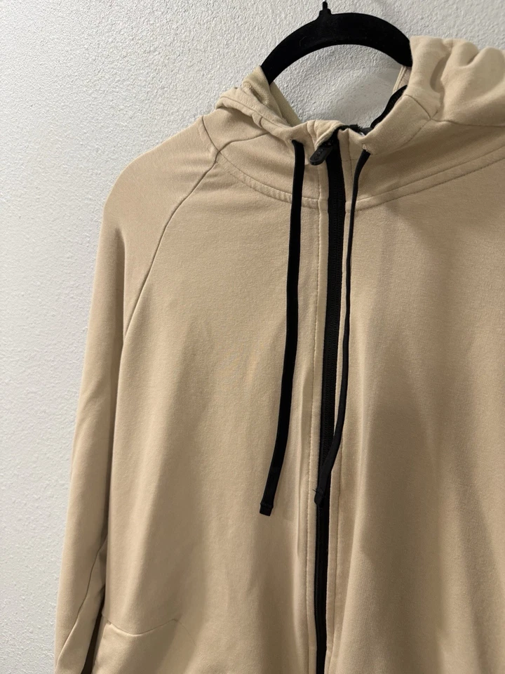 Толстовка мужская GAIAM на молнии для йоги фитнеса приталенная размер большой бежевый желтовато-коричневый - Изображение 3 из 4