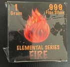 Elemental Series Fire 1 Gram .999 Fine Silver Bullion Bar 1g Silver
