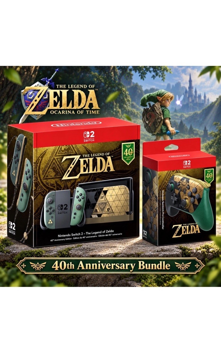 Nintendo Switch 2 Legend of Zelda 40th Anniversary Console
