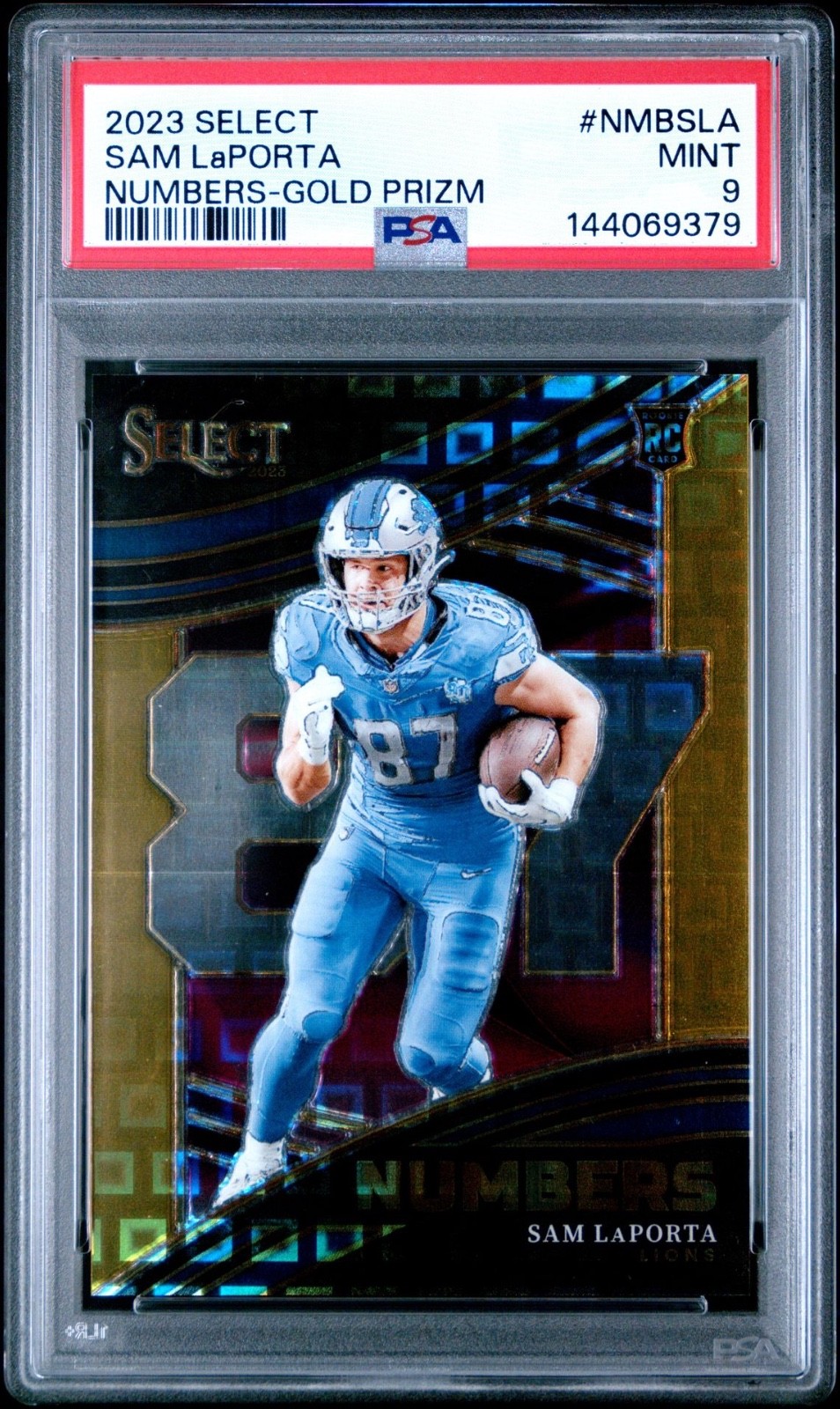 Sam LaPorta Panini Select Numbers #NMBSLA Gold