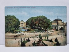 alte Ansichtskarte, Wiesbaden /Hessen, 1913, Bowling Green, Kurhaus, Hoftheater