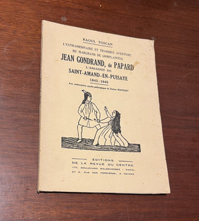 Raoul toscan Jean Gondrand envoi à Maurice Genevoix