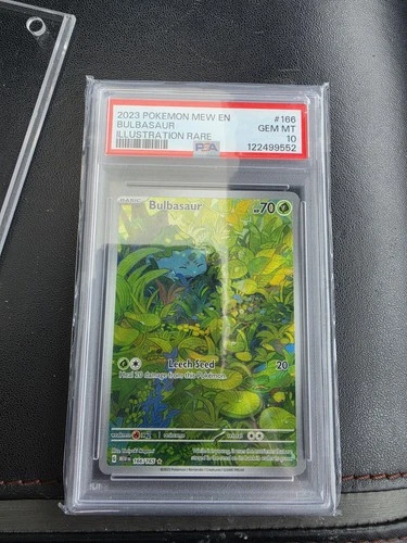 2023 POKEMON MEW EN-151 ILLUSTRATION RARE #166 BULBASAUR PSA 10