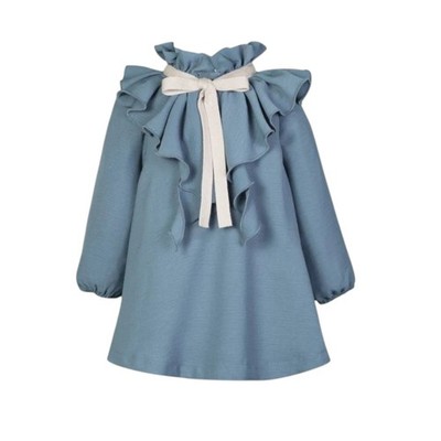 Eve Mädchen Designer Kleid türkisblau Rüschendetail besondere Anlässe Alter 4 Jahre