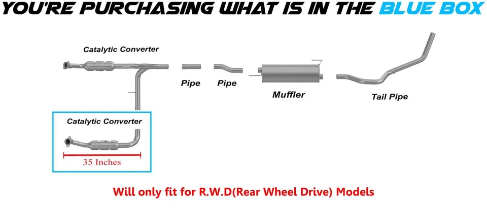 Aprobado por la EPA - Convertidor catalítico izquierdo y derecho se adapta a: Ford F-150 2004-2005 5,4 L Foto 3 de 4