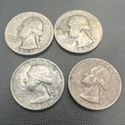 Lot B - Silver Washington Quarters 1947 1953 1960 1963 Lot of 4 Coins 25C