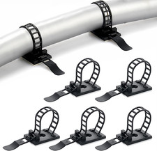 100PCS Adhesive Cable Ties Cable Clips, Self-Adhesive Nylon Cable Straps, Adhesi