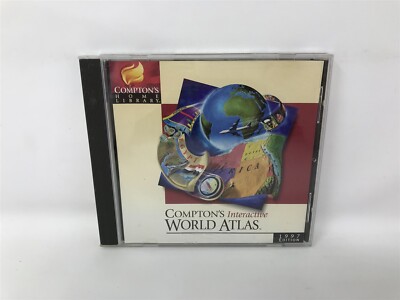 Compton's Interactive World Atlas 1997 - PC - complete in box CIB - Jewel Case